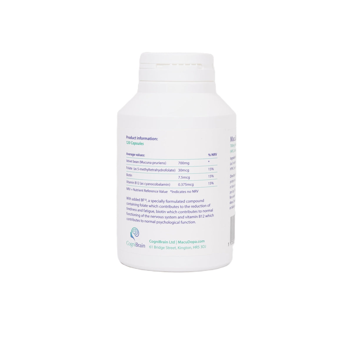 Macudopa Day Capsules 700mg Proprietary Blend, 63% HPLC standardised Levodopa. 120 Veggie Capsules MacuDopaBuy Supplements Australia