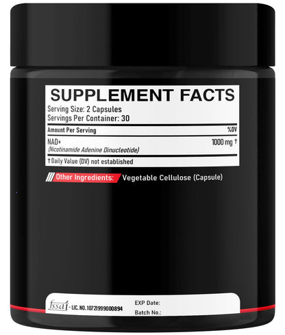 DEDICAD NAD Supplement 1000 mg - Pure NAD Supplement - Energy and DNA Repair, Aging Defense, Brain Function - 60 Capsules DEDICAD buy supplements Au