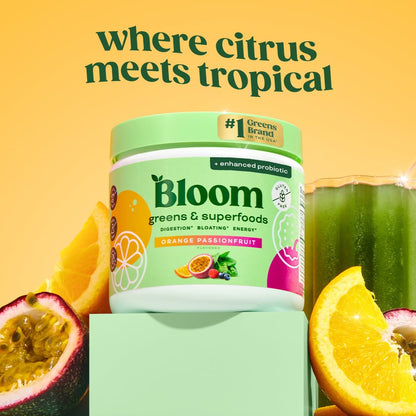 Bloom Nutrition Superfood Greens Powder, Berry, 30 Servings | Digestive Enzymes with Probiotics and Prebiotics, Gut Health, Bloating Relief for Women, Chlorella, Green Juice Mix