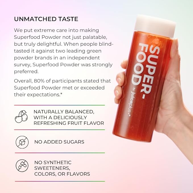 Juice Plus+ - Superfood Powder - Drink with 30 Fruits Berries Veggies Plant Vitamins for Refreshing Immune Wellness Boost - 30 Stick Packs Juice Plus+ buy supplements Au
