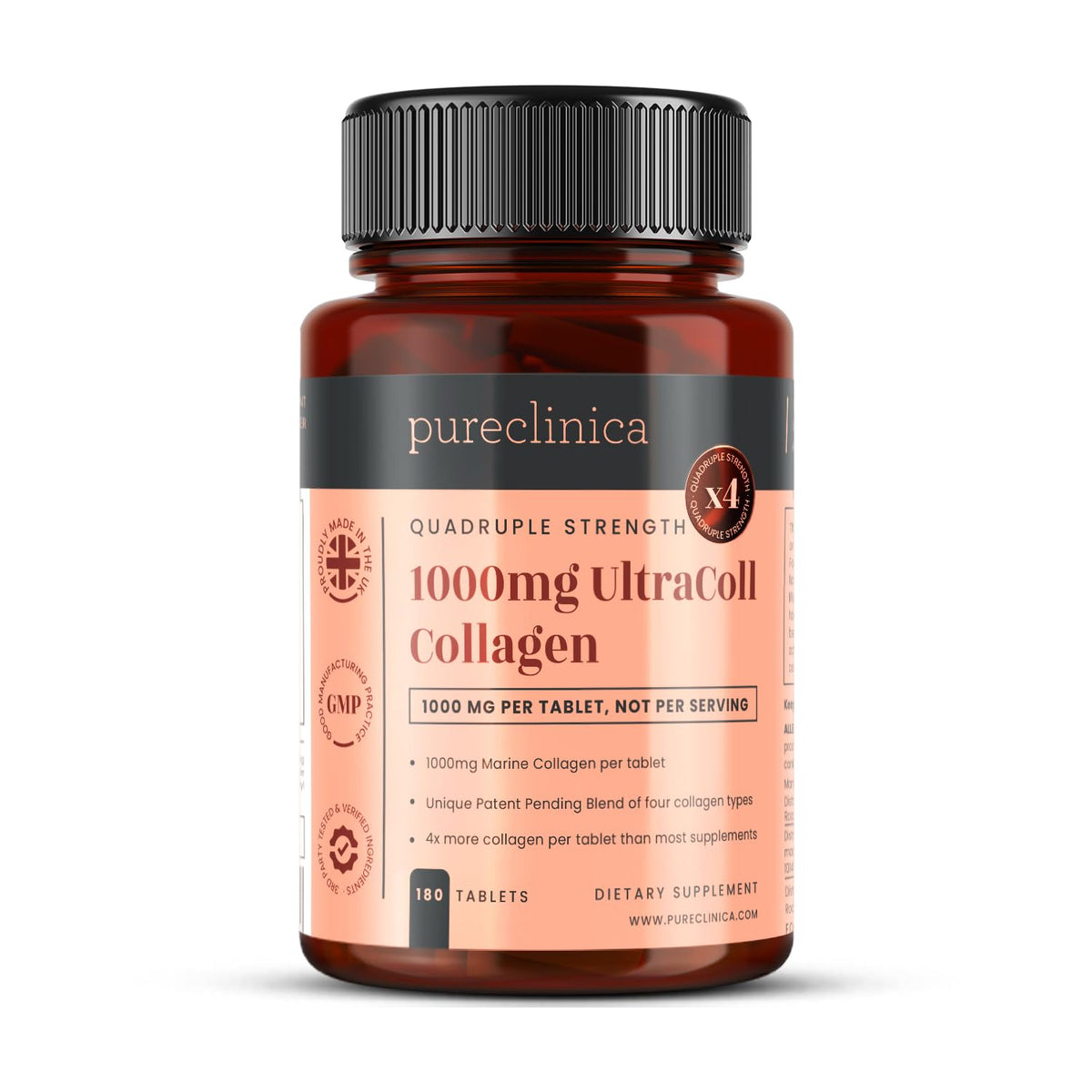 UltraColl Marine Collagen 1000mg x 180 Tablets (6 Months Supply). The only Patented Anti-Aging Collagen Types I, II, III, and VII. pureclinica buy supplements Au