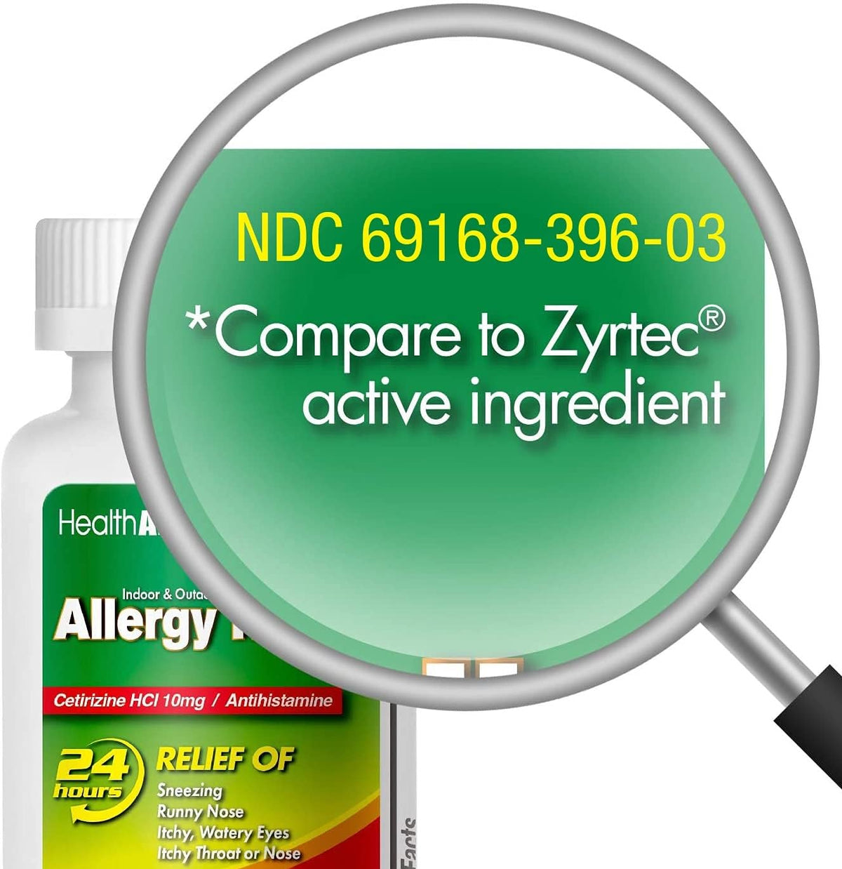 HealthA2Z® Allergy Relief, Cetirizine 10mg, Dye Free, All Day Allergy Relief, Indoor & Outdoor, Relief from Itchy Throat, Sneezing, Runny Noses, 300 Count (Pack of 1), HealthA2Z buy supplements Au