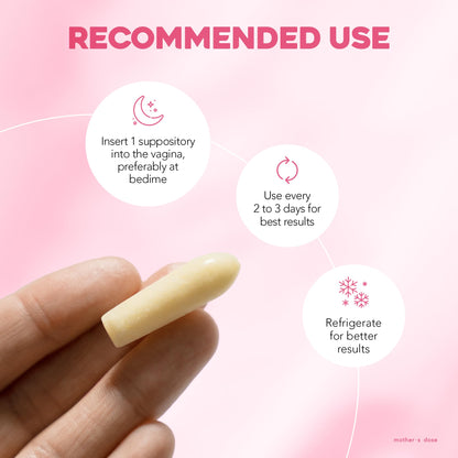 Mother's Dose Hyaluronic Acid Suppository HydraDose- Hormone Free Moisturizer for Vaginal Dryness-USA Made in an FDA Registered Facility, 1 Month Supply- 10 Inserts MOTHER·S DOSE buy supplements Au