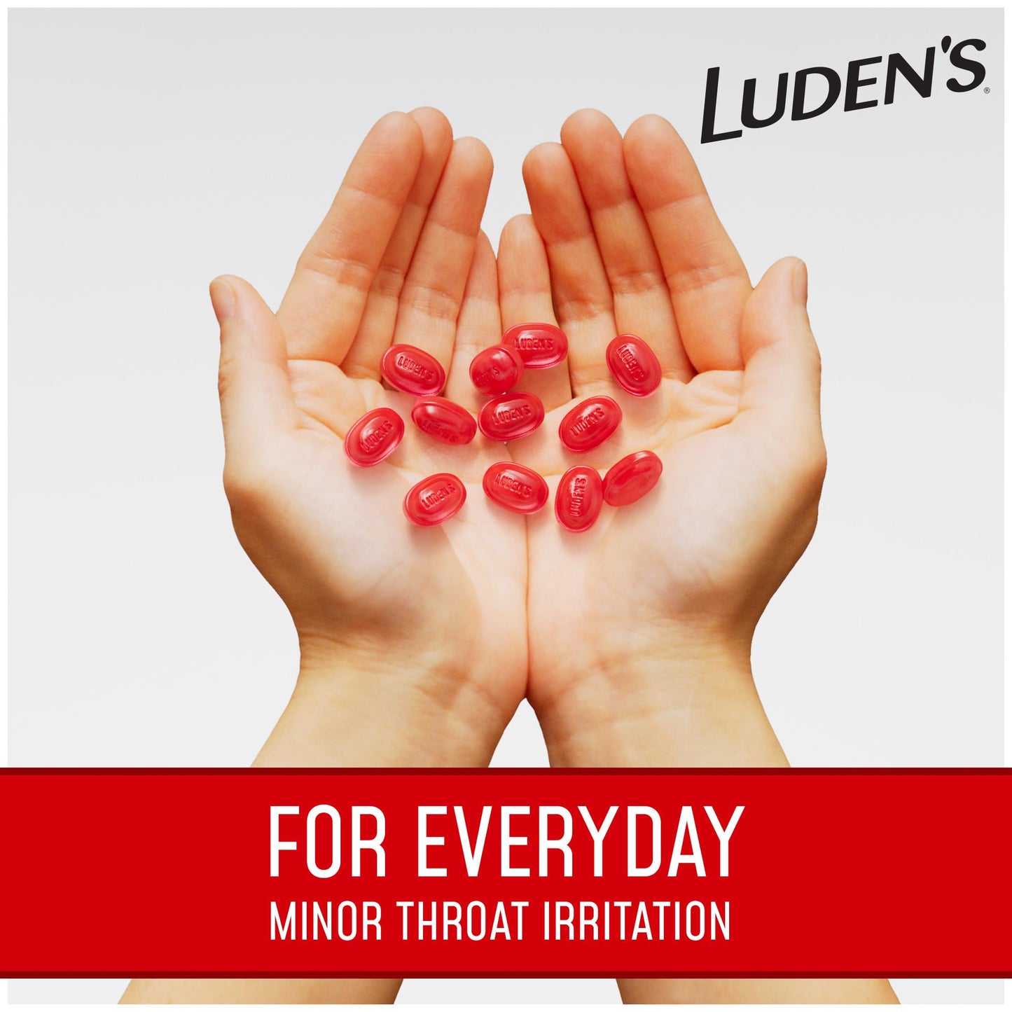 Luden's Sore Throat Relief Lozenges for Minor Everyday Irritation & Dry Mouth, Wild Cherry Flavored Drops, 30 Count