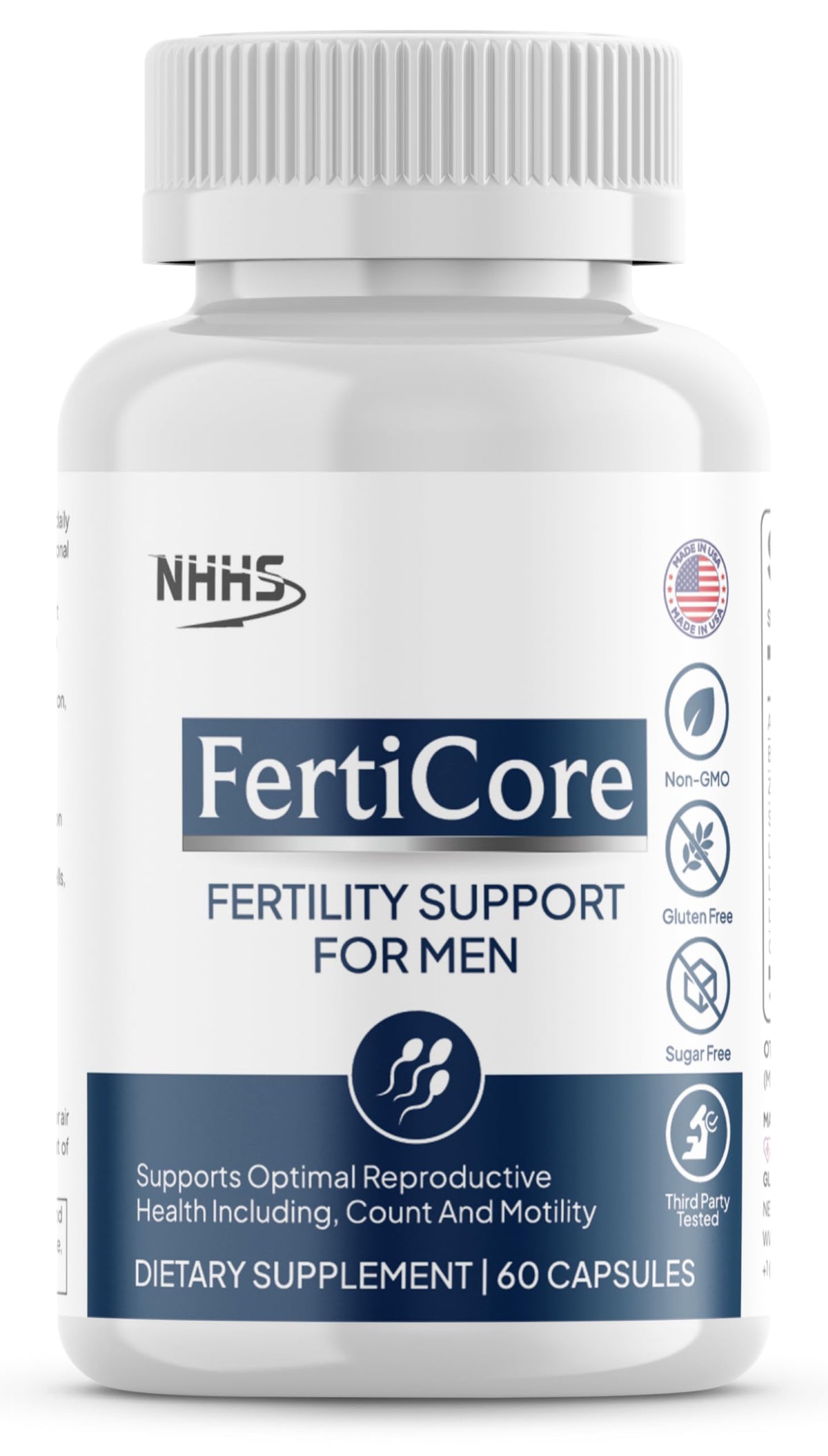 NHHS FertiCore – Men’s Fertility & Reproductive Wellness Supplement – Supports Sperm Health, Motility & Vitality – with Vitamins, Minerals, Amino Acids & Antioxidants – Made in USA, 60 Capsules NHHSBuy Supplements Australia