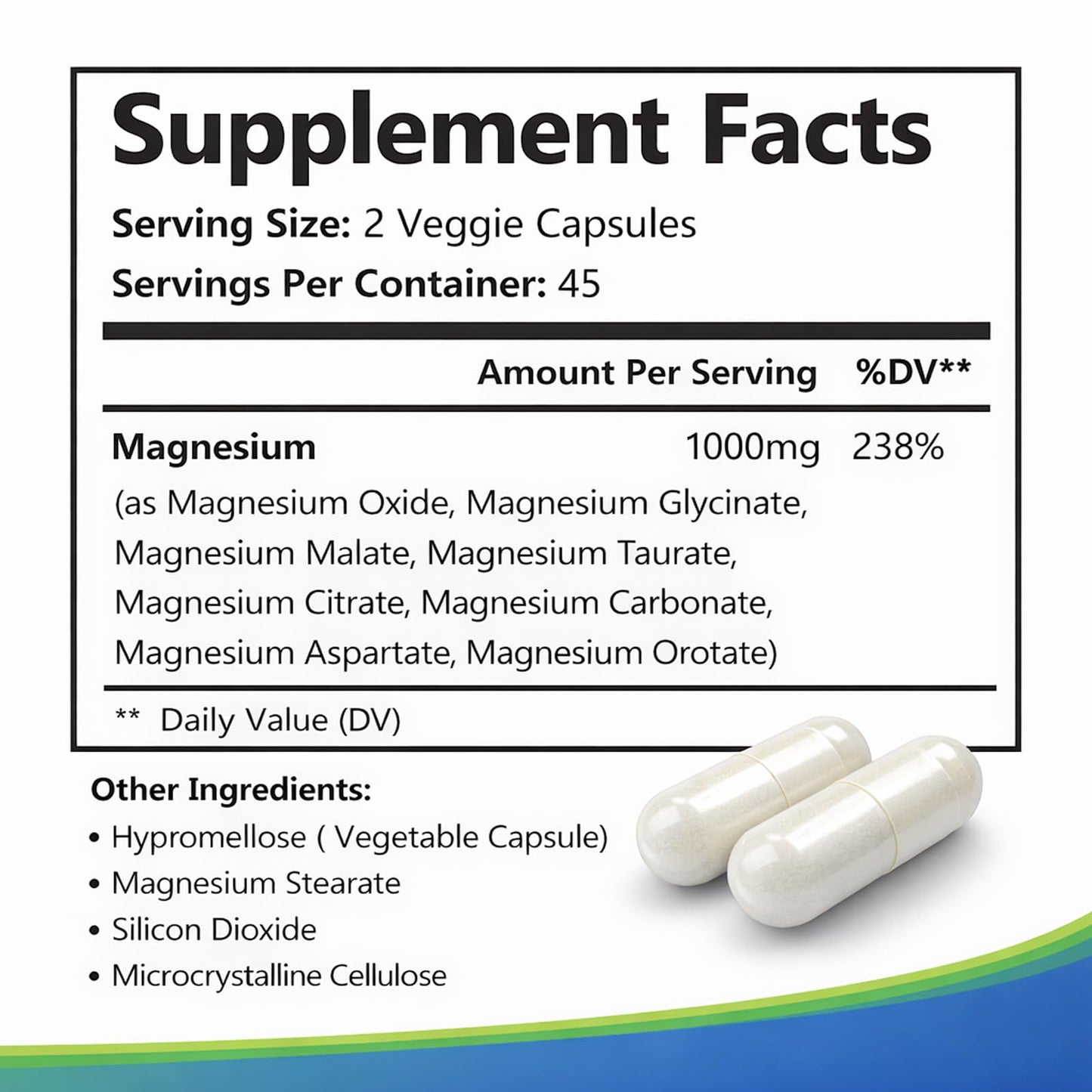 Top Nurex Magnesium Complex 1000 mg, 8-Source Magnesium Blend with Glycinate, Citrate, Malate & Taurate, Vegan Formula, Non-GMO, 90 Capsules Top Nurex buy supplements Au
