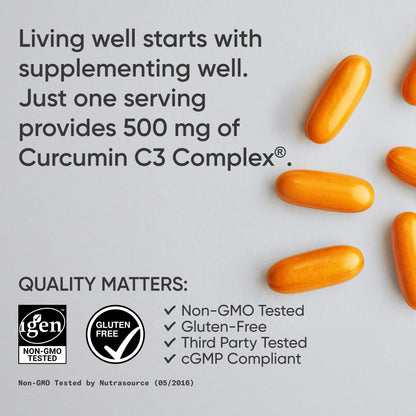 Sports Research® Turmeric Curcumin C3 Complex® w/BioPerine Black Pepper Extract & Organic Coconut Oil - Standardized 95% Curcuminoids · Non-GMO · Gluten Free - 120 Count Softgels Sports Research buy supplements Au