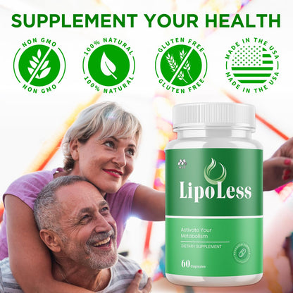 LipoLess Capsules, Official Lipo Less Supplement Pills with All Natural Ingredients, Advanced Formula for Optimal Health & Wellness Support with Premium Vitamins for Active Women & Men (60 Capsules) MJOBuy Supplements Australia