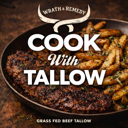 Beef Tallow for Cooking (14 oz) & Organic Beef Tallow for Skin - 4 OZ (Lavender)