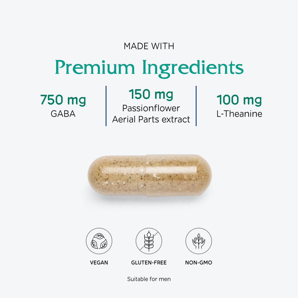 Vitanica, GABA Ease, Calming Support, Vegan, 60 Capsules VitanicaBuy Supplements Australia
