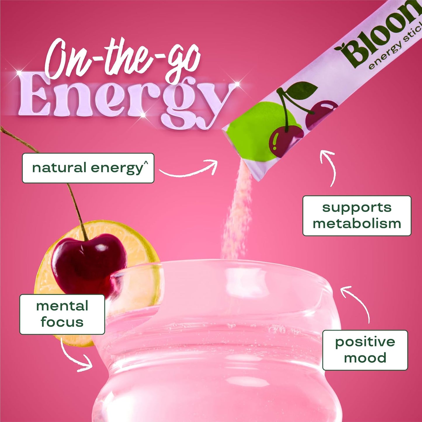 Bloom Energy Sticks Cherry Lime and Hydration Sticks Strawberry Lemonade Bundle