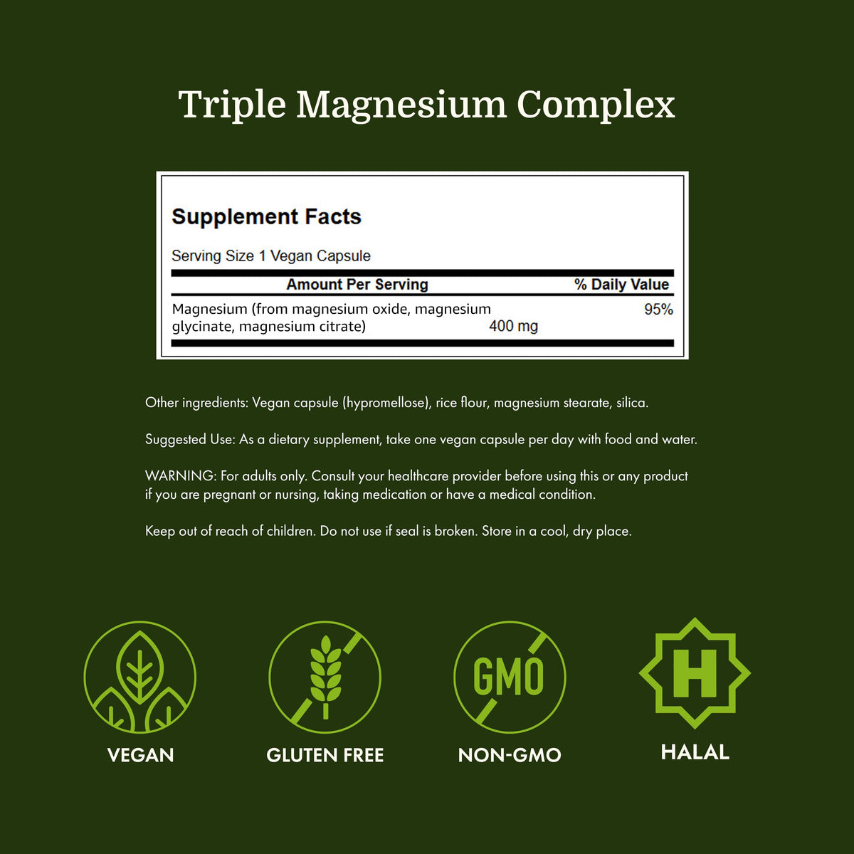 Swanson Triple Magnesium Complex Bone, Nerve, and Muscle Support Supplement for Adults Seeking Optimal Magnesium Absorption - 400 mg (300 Vegan Capsules) Swanson buy supplements Au