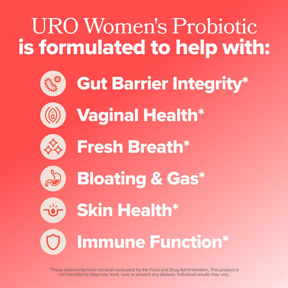 O Positiv URO Women’s Probiotic – All-in-one Probiotic for Women - Vaginal, Gut, Skin, and Oral Microbiome Health – 20B+ CFUs, Licorice Root, Dandelion – Non-GMO, Vegan, Gluten-Free – 30 Capsules O Positiv buy supplements Au