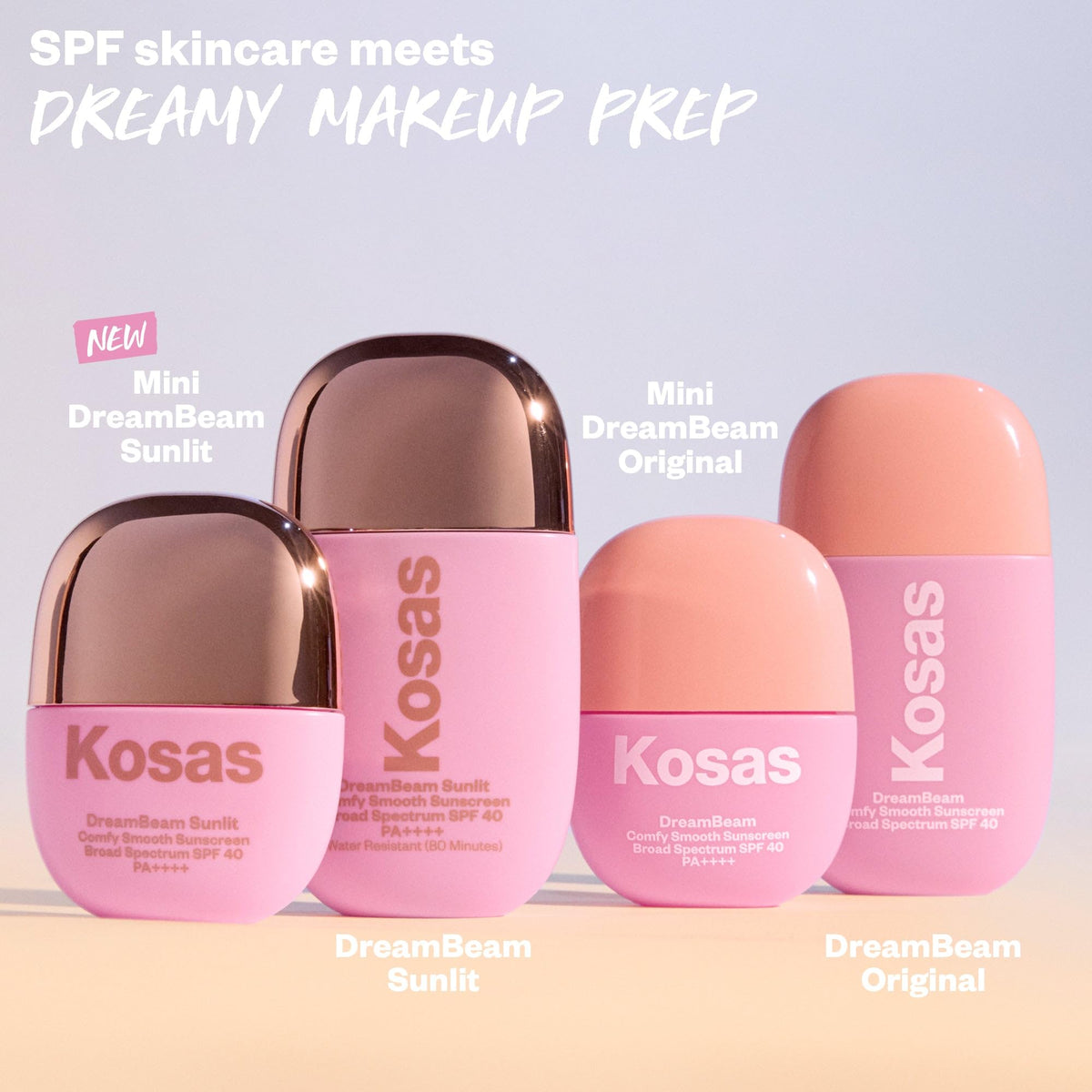 Kosas DreamBeam SPF 40 Mineral Sunscreen for Face + Makeup Prep – Lightweight Hydrating Sun Protection, 40 ml Kosas buy supplements Au