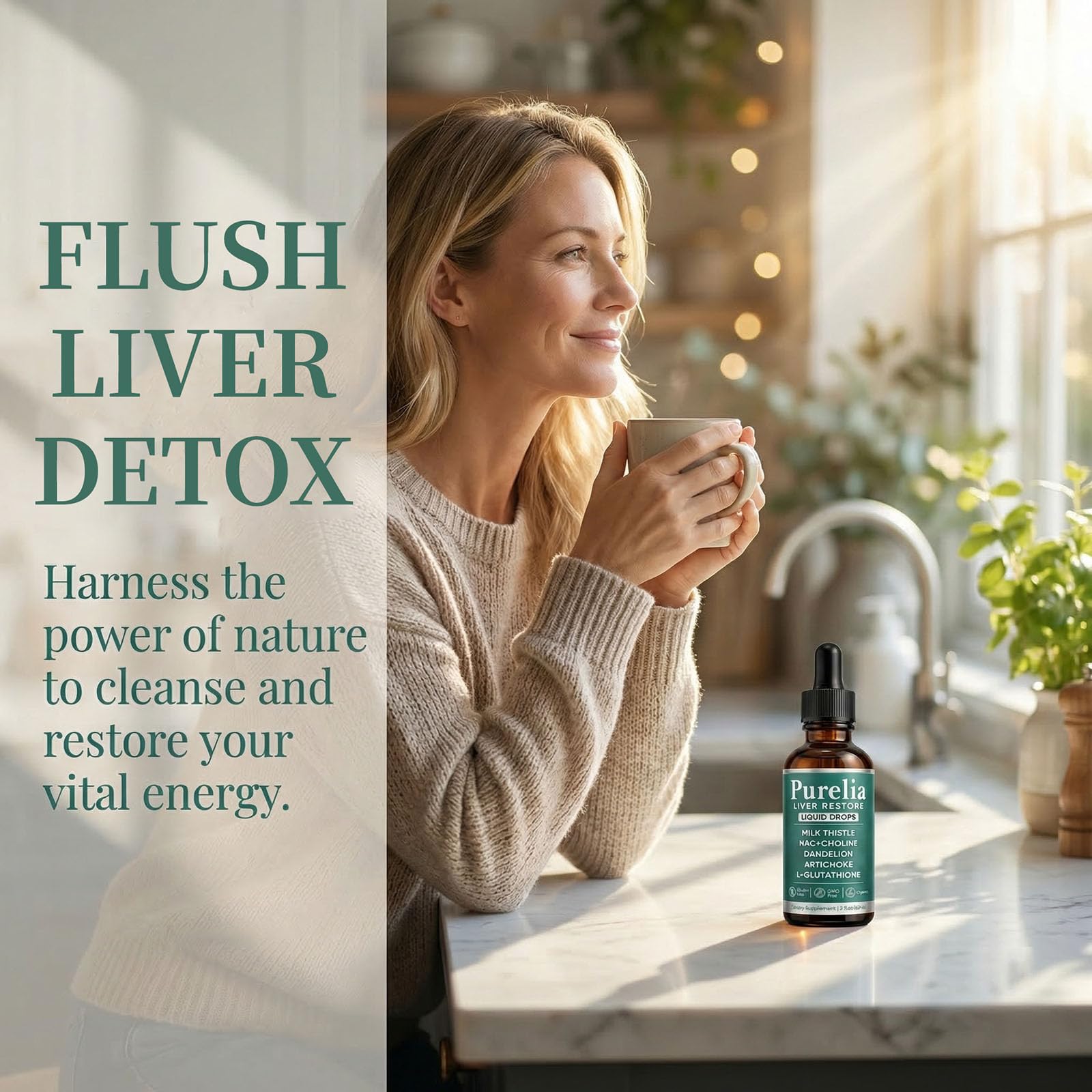 SCEZROB Purelia Liver Restore Drops – Complete Liver Detox Support Supplement with Milk Thistle, Dandelion & L-Glutathione for Liver Cleanse & Digestion Aid Health, 2 Fl Oz (1) SCEZROB buy supplements Au