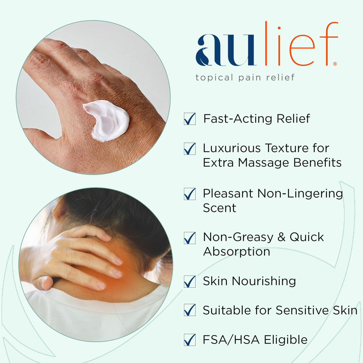 China-Gel Aulief Pain Relief Cream Arthritis & Muscle Rub for Sore Muscles & Joint Pain, Neck, Knee & Back Aches, Premium Mint Green Topical Gel, 8 oz Jar China-GelBuy Supplements Australia