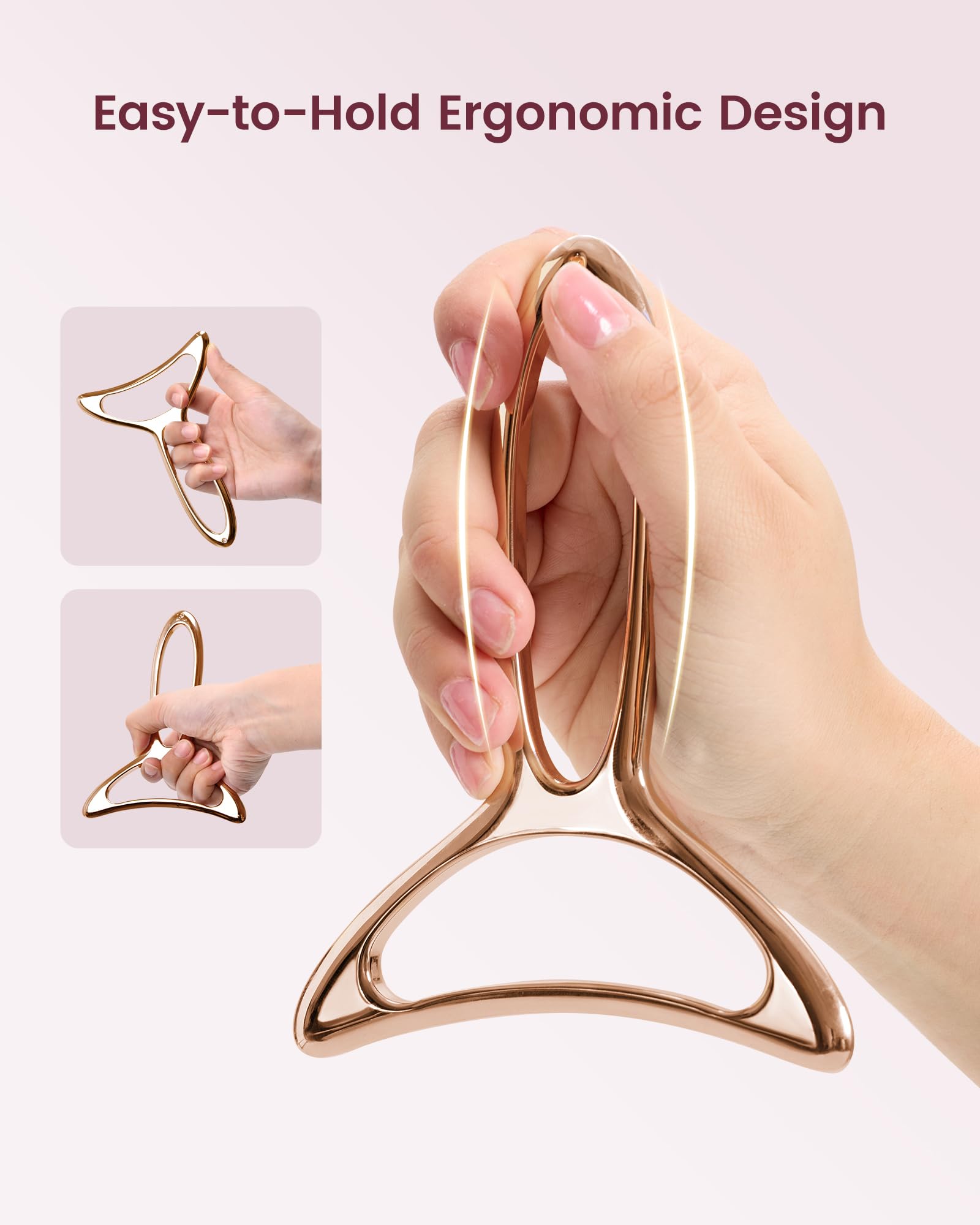 lifechill Lymphatic Drainage Massager & Anti Cellulite Massage Tools for Body Sculpting, Metal Gua Sha & Muscle Scraper Tool Pain Relief Deep Tissue, Gifts for Women, Gold (M) lifechill buy supplements Au