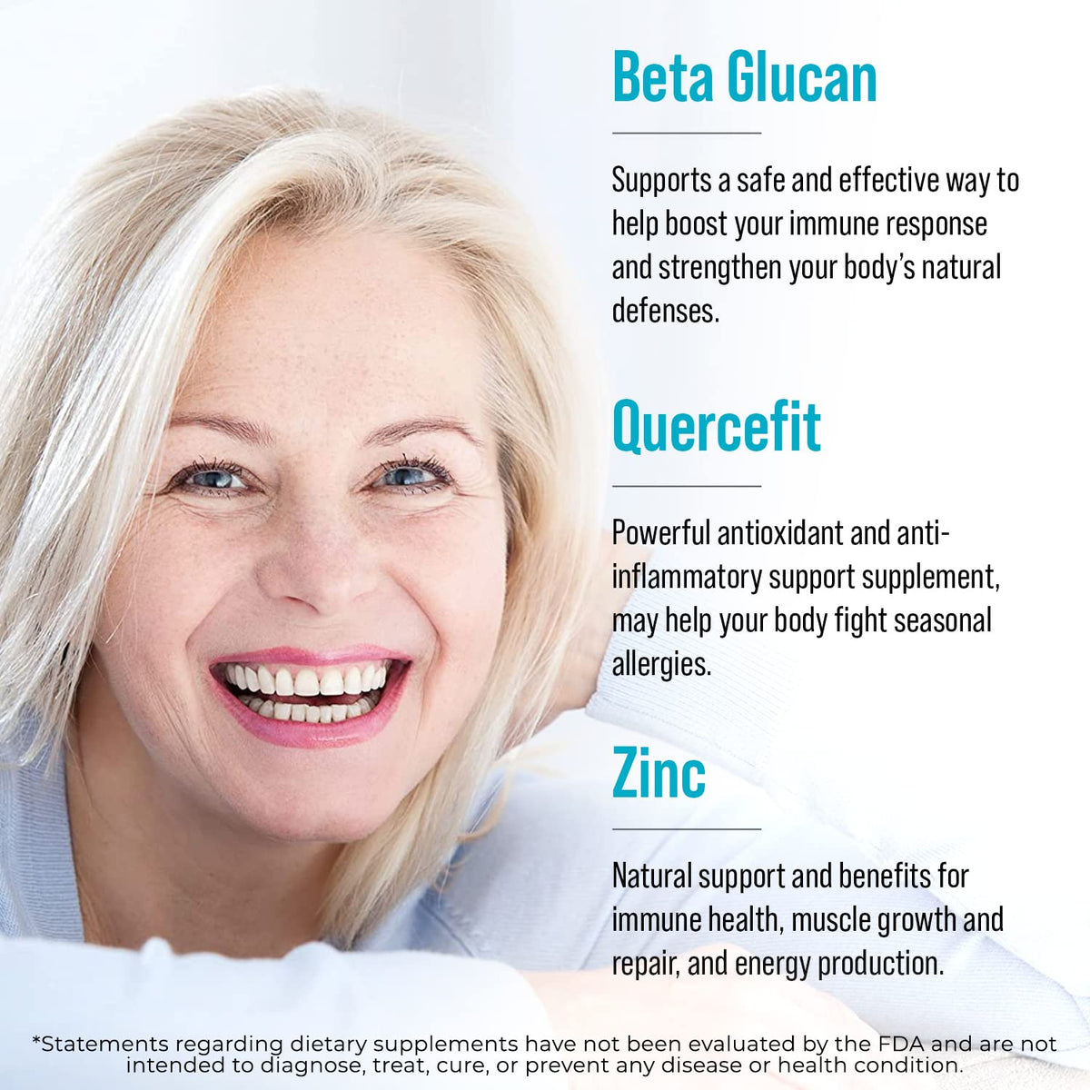 Juvenon AgeRenew Beta Glucan Anti Aging Immunity Support Supplement, Beta Glucan with Zinc Quercetin for Immune Defense Boost JuvenonBuy Supplements Australia