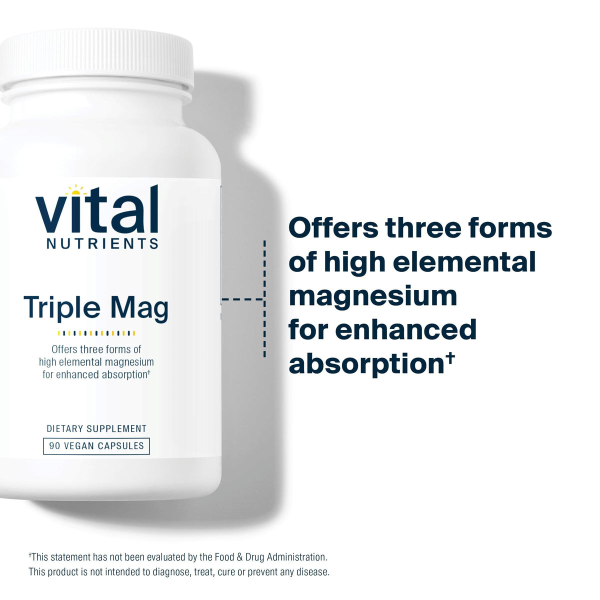 Vital Nutrients Triple Magnesium Complex Supplement | Vegan Magnesium Glycinate, Malate & Oxide 250mg | Easily Absorbed Magnesium Supplement for Stress, Muscle, Heart, Bone Support | 90 Capsules Vital Nutrients buy supplements Au