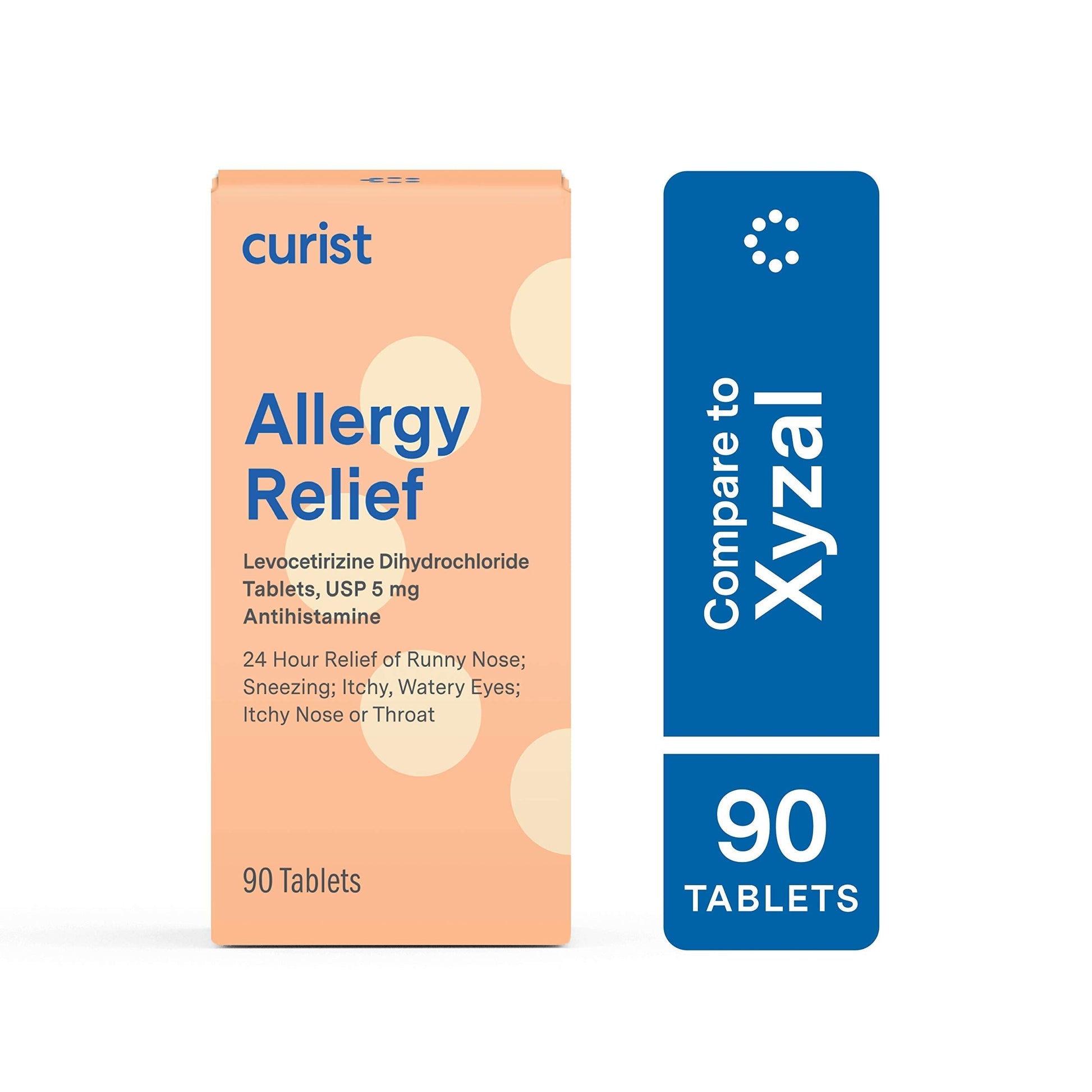 Curist - Generic Xyzal Levocetirizine 5 mg - (90 Tablets) - Allergy Pills, 24 Hour Allergy Relief - Allergy Medicine Curist buy supplements Au