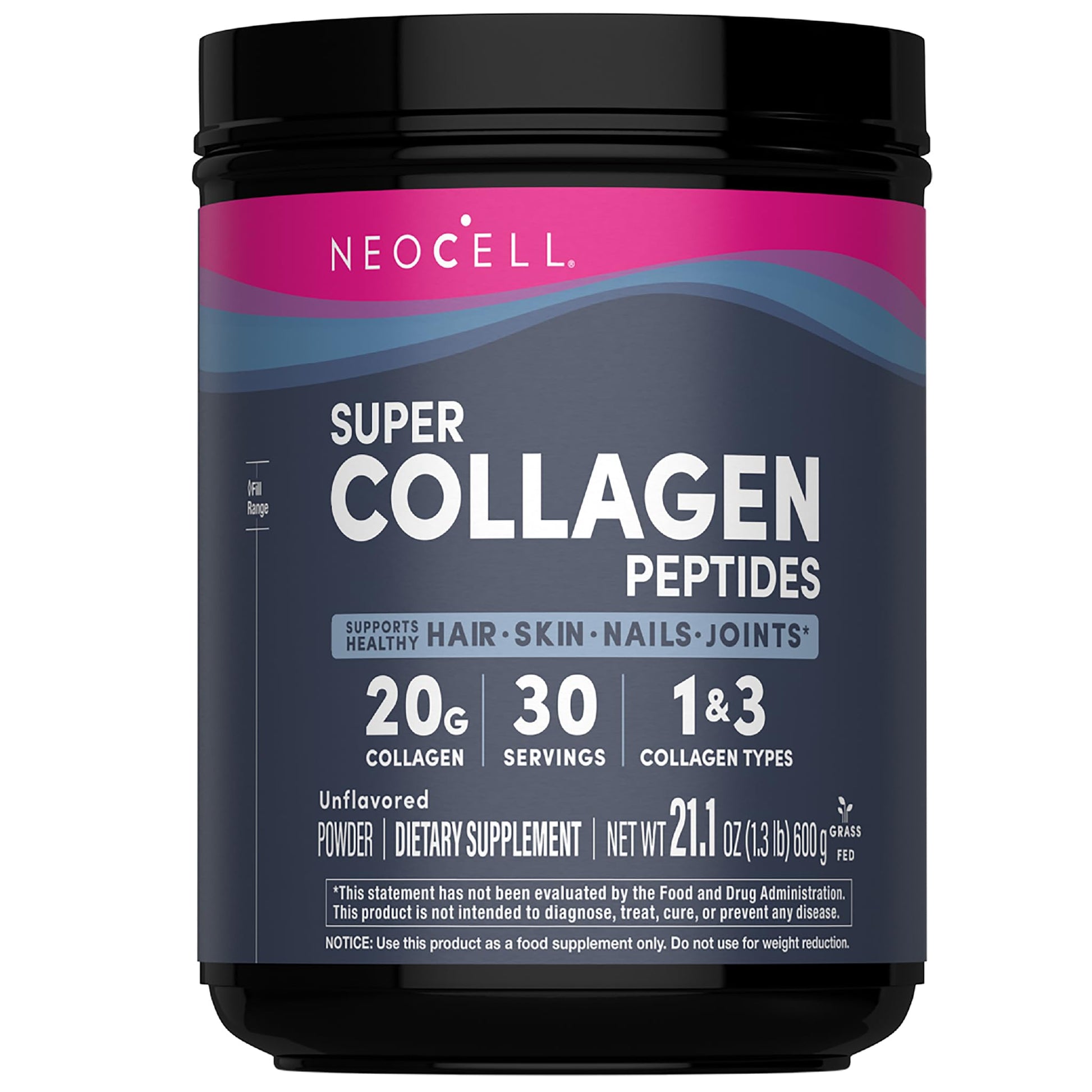 NeoCell Super Collagen Peptides Powder | 30 Servings | Unflavored | Types I & III | Grass Fed Bovine Supplement | Hair, Skin, & Nails | for Women and Men NeoCell buy supplements Au