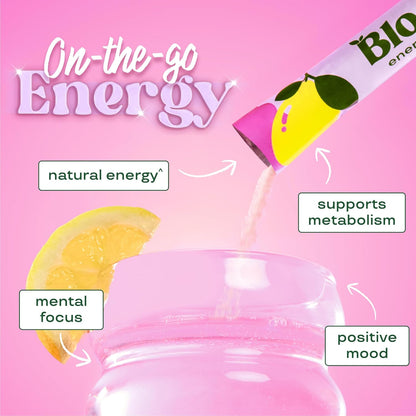 Bloom Energy Sticks RaspberryLemonade and Hydration Sticks Strawberry Lemonade Bundle