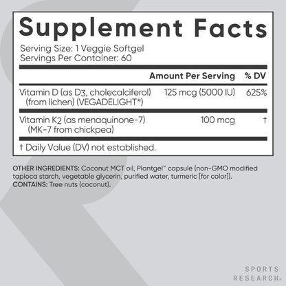 Sports Research® 2-in-1 Pack - Total Omega-3 Fish Oil 2200mg - 960mg of EPA & DHA, and Vitamin D3 5000iu + K2 100mcg Sports Research buy supplements Au