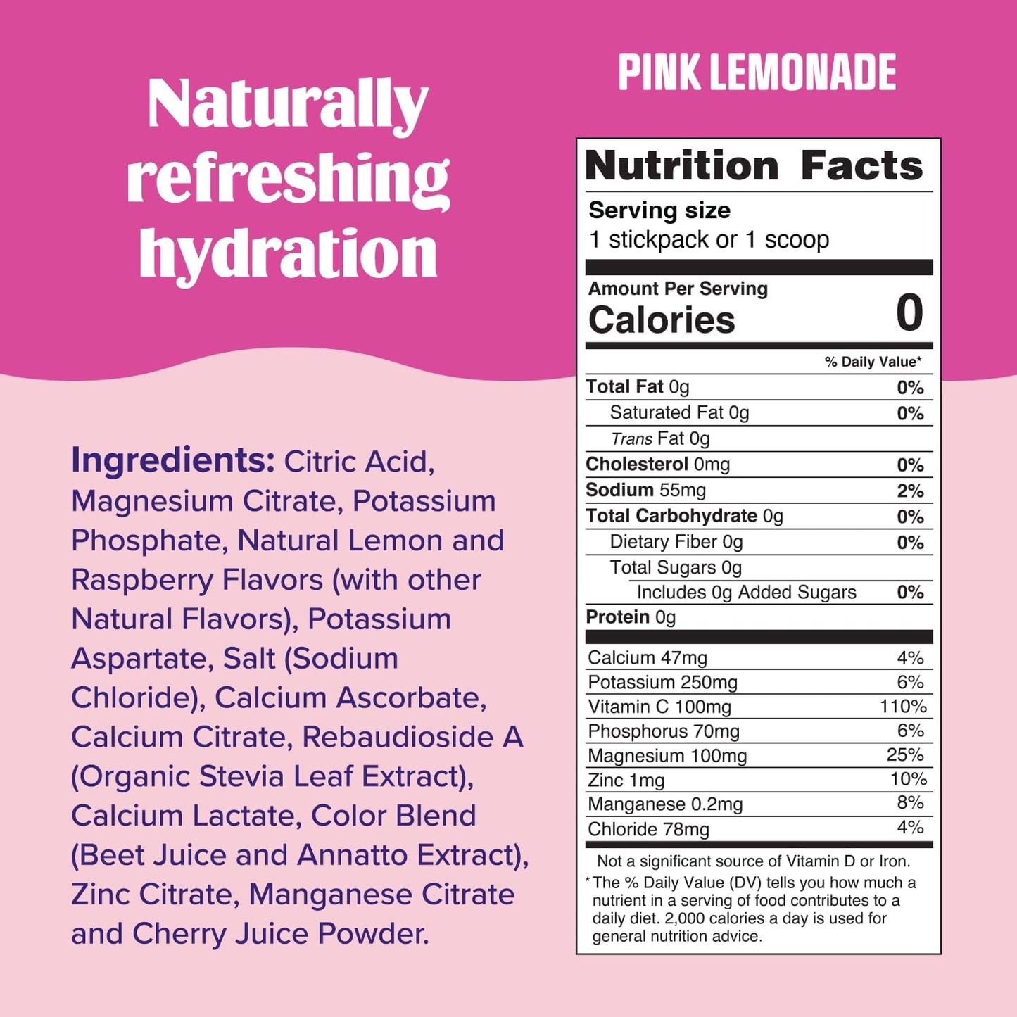 Ultima Replenisher Electrolyte Powder Drink Mix Bundle – Sugar Free – Pink Lemonade, 90 Serving Canister and 20 Stickpacks – 6 Electrolytes and Minerals – Keto Friendly, Vegan, Non-GMO