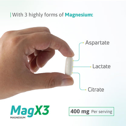 Magnesium Citrate Complex 400 mg – Triple Magnesium with Citrate, Aspartate & Lactate – High Absorption – 100 Softgels Nutra Nutrition buy supplements Au