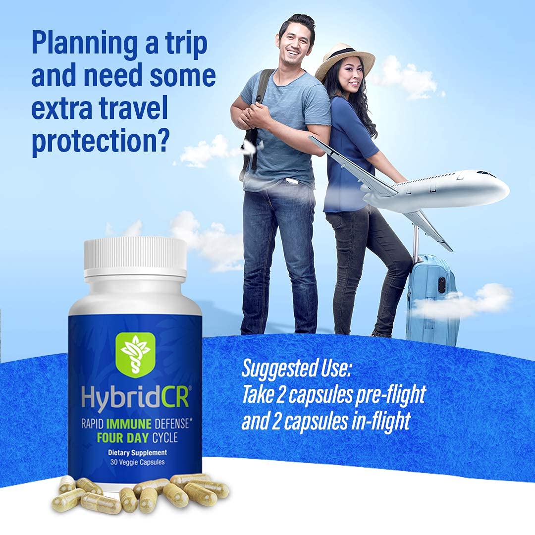 HybridCR Rapid Immunity Supplement | Zinc, Echinacea, Andrographis, Ginseng, Selenium, Gluten-Free & Non-GMO | 5-in-1 Immune Support Supplement | Pharmacist Formulated 1 Month Supply (30 Veggie Caps) Hybrid RemediesBuy Supplements Australia