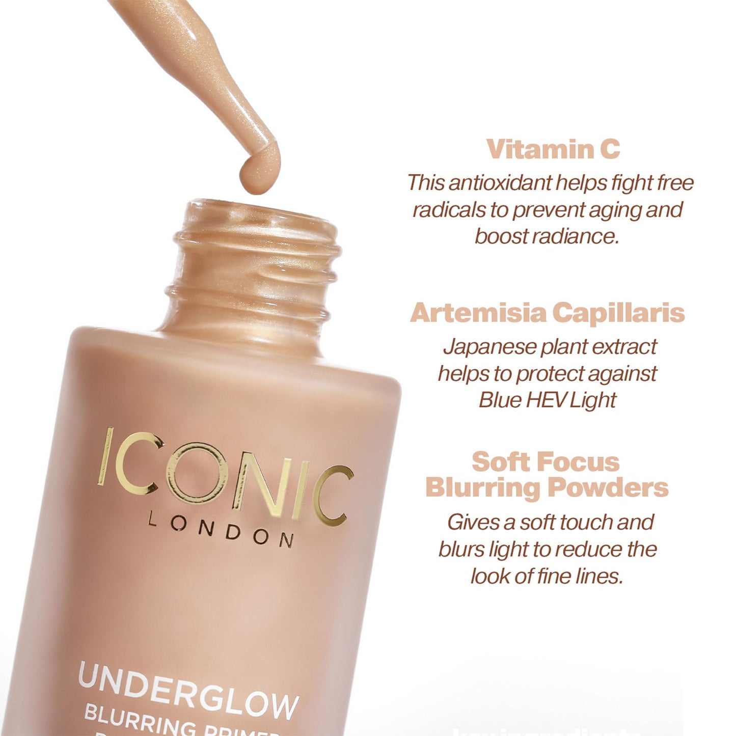 ICONIC LONDON Underglow Blurring Primer | Blurs Imperfections and Gives Skin a Radiant Glow, Cruelty-Free, Vegan Makeup Universal Shade, 0.91 Fl oz ICONIC LONDON buy supplements Au