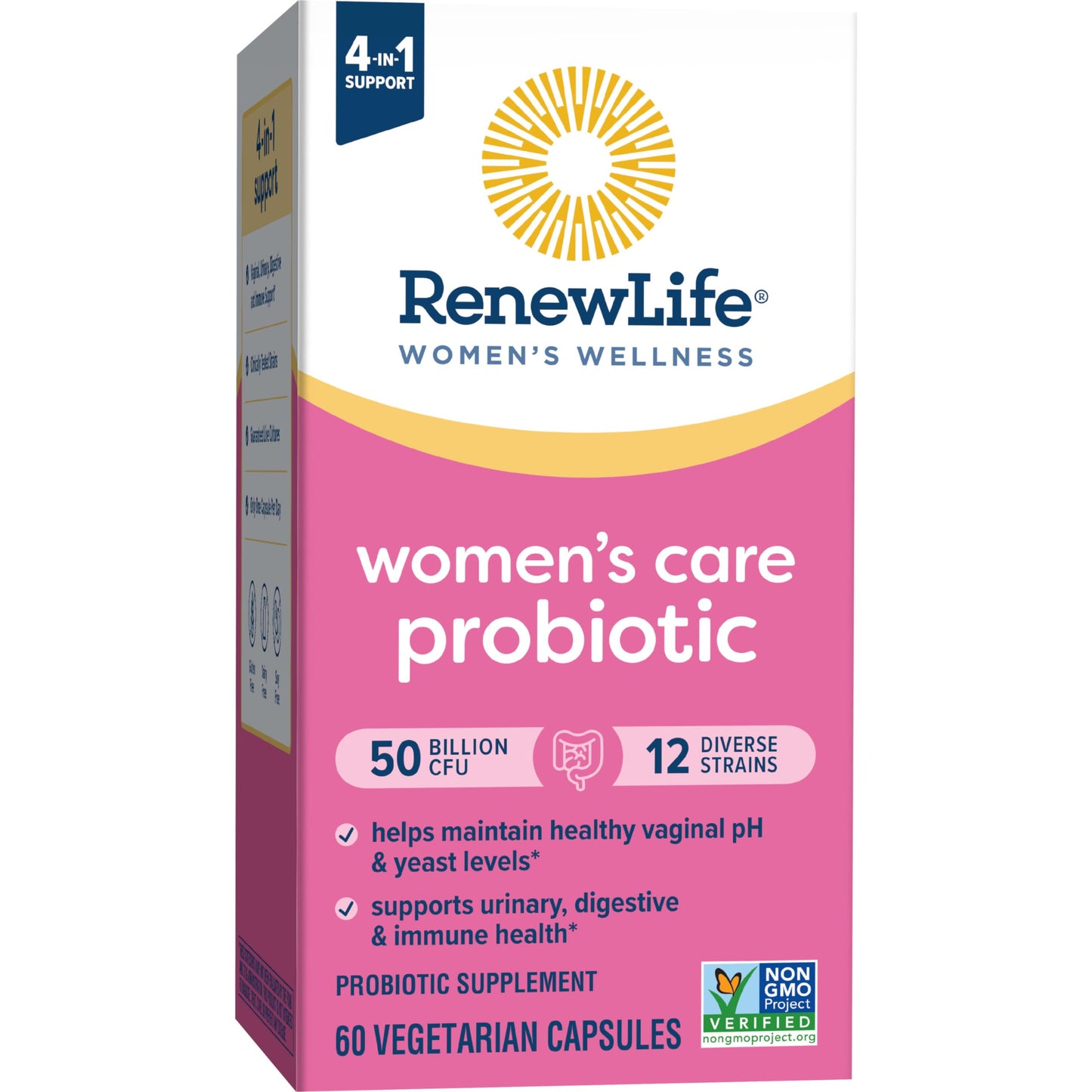 Renew Life Women's Probiotic Capsules, 50 Billion CFU Guaranteed, Supports pH Balance, Vaginal, Urinary, Digestive and Immune Health(2), L. Rhamnosus GG, Dairy, Soy and Gluten-Free, 60 Count Renew Life buy supplements Au