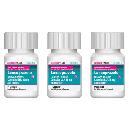 HealthCareAisle Lansoprazole 15 mg - 42 Delayed-Release Capsules - Acid Reducer, Treats Frequent Heartburn HealthCareAisle buy supplements Au