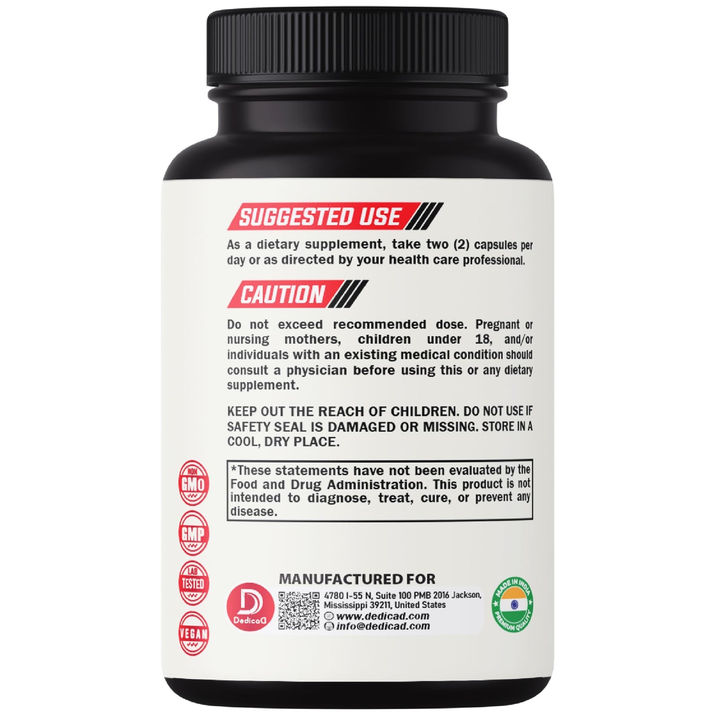 DEDICAD 13in1 Ceylon Cinnamon Capsules - 200 Capsules with Chromium Picolinate, Biotin, Grape Seed, Elderberry & More DEDICAD buy supplements Au
