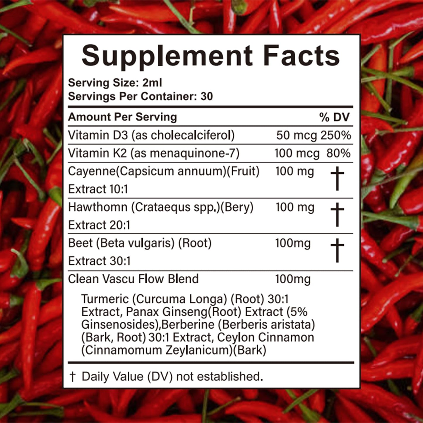 Velestoff Cayenne Pepper Drops, Cayenne Circulation Blend with Hawthorn Beet Root Turmeric Vitamin K2 D3 - Vegan, Non-GMO - 2FL.OZ (2 PCS) Velestoff buy supplements Au