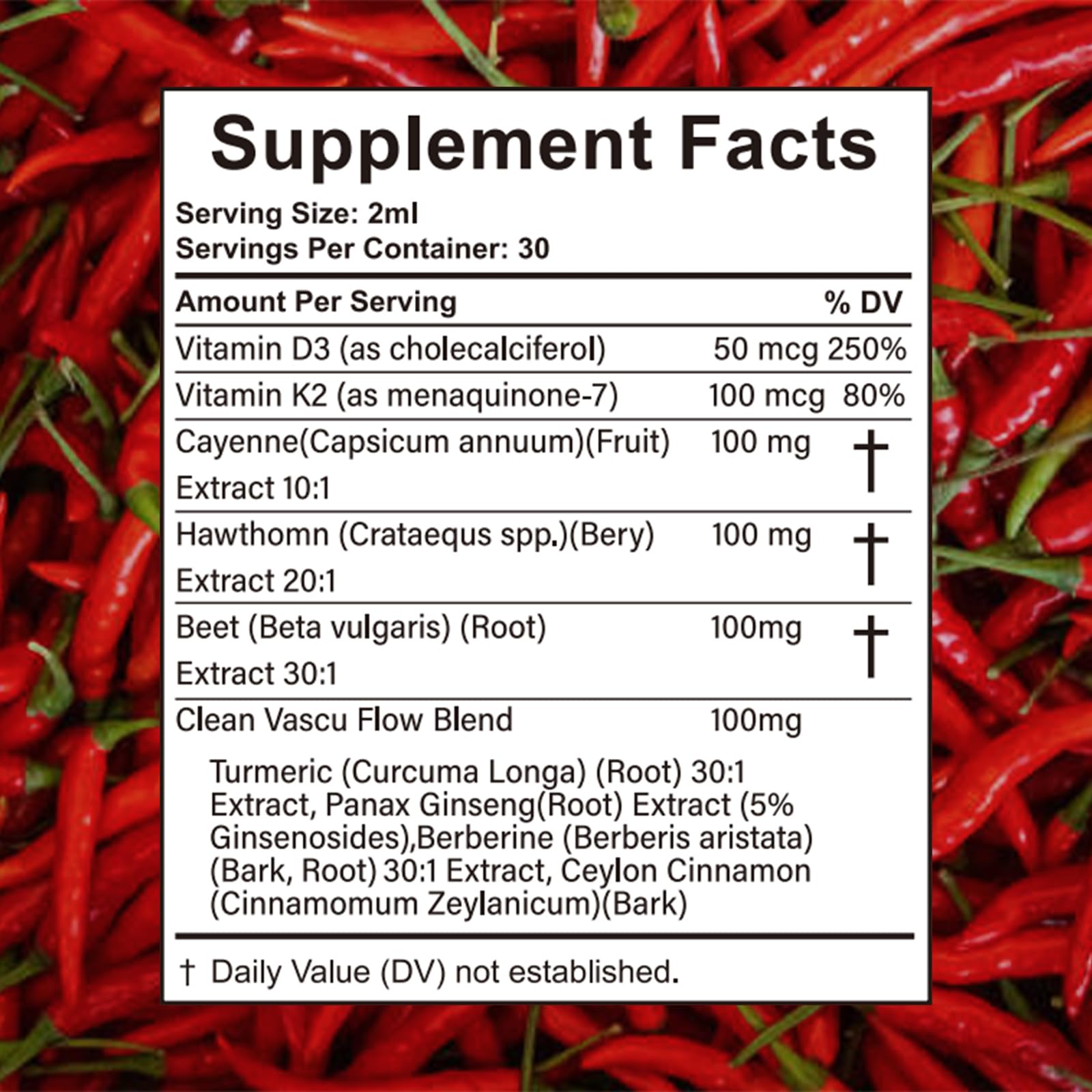 Velestoff Cayenne Pepper Drops, Cayenne Circulation Blend with Hawthorn Beet Root Turmeric Vitamin K2 D3 - Vegan, Non-GMO - 2FL.OZ (2 PCS) Velestoff buy supplements Au