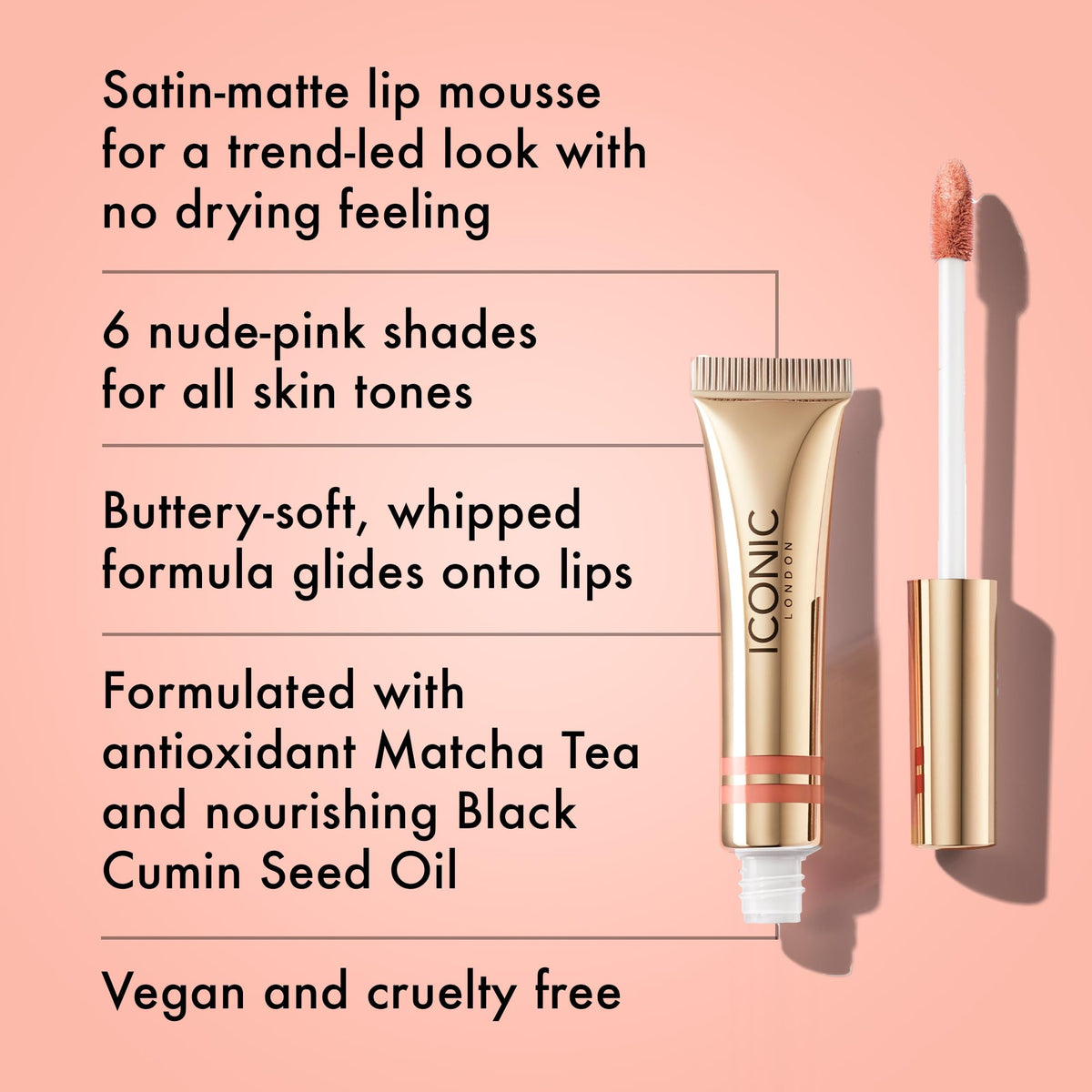 ICONIC LONDON Cloud Kiss Matte Lip Mousse | Matte Liquid Lip Colour, Cruelty-Free, Vegan Makeup, Show Off ICONIC LONDON buy supplements Au