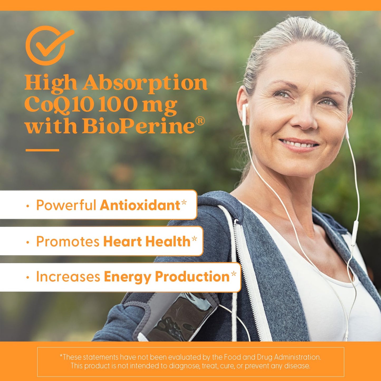 Doctor's Best High Absorption CoQ10 with BioPerine Supplement - Coenzyme Q10 Softgels for Heart Health & Antioxidant Support, Naturally Fermented CoQ10 100mg for Women & Men, Non GMO - 120 Softgels