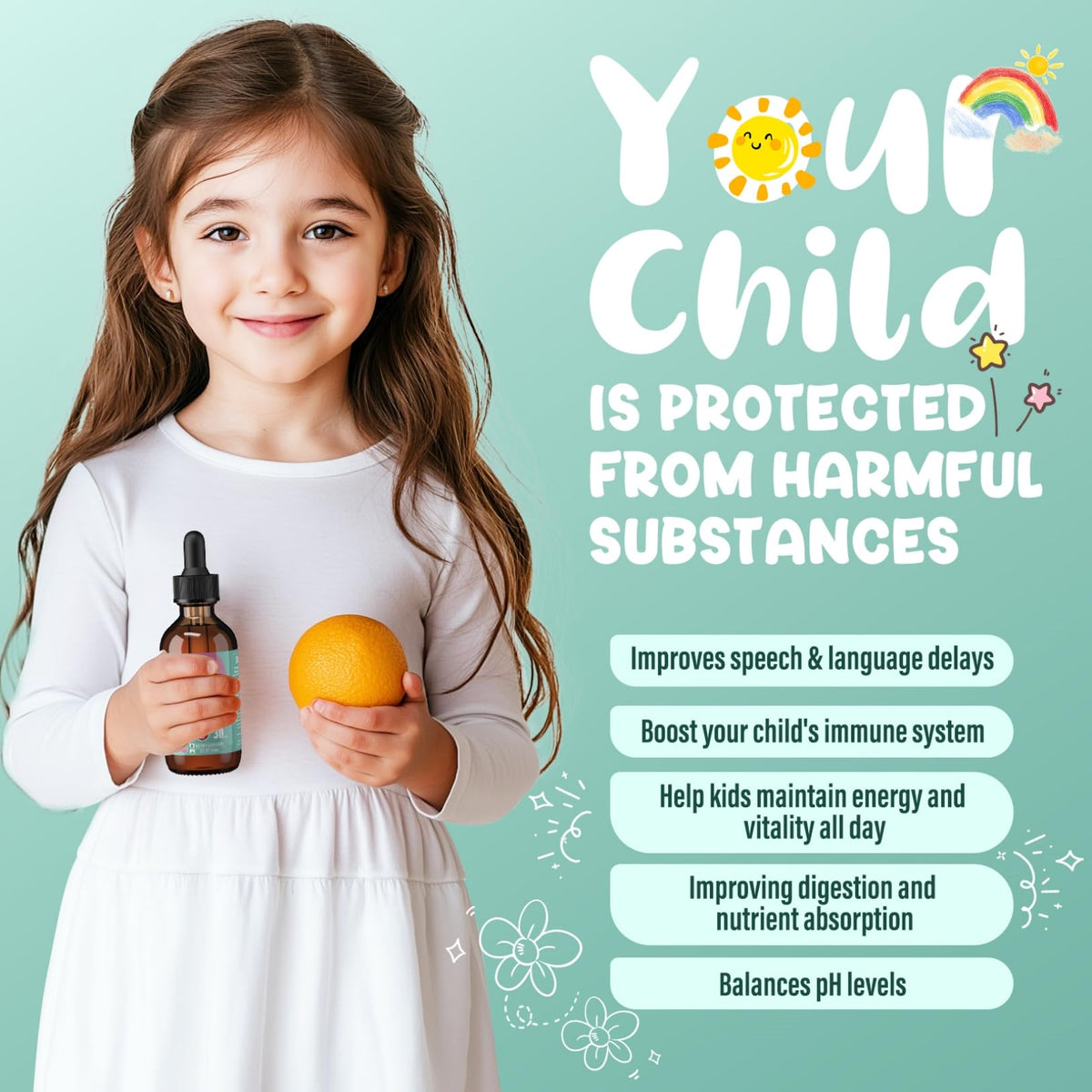 Zeolite Detox for Kids and Adults, 200mg Zeolite Liquid Drops with 1000mcg Vitamin B12, Organic Chlorella, 10 billion CFU & Prebiotics for Gut Support & Speech, Immune, Bone, Energy*, Strawberry, 60ML molorik pure buy supplements Au