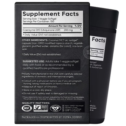 Sports_Researchs CoQ10 200mg Softgels with MCT Oil, 150 Ct Value Pack Generic buy supplements Au