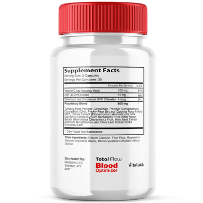 Total Flow Blood Balance, TotalFlow Blood Support Capsules Supplement Advanced Formula All Natural Optimizer Maximum Strength Daily Health Wellness, TotalFlo Premium Blend Pills (60 Capsules) VitaluxaBuy Supplements Australia