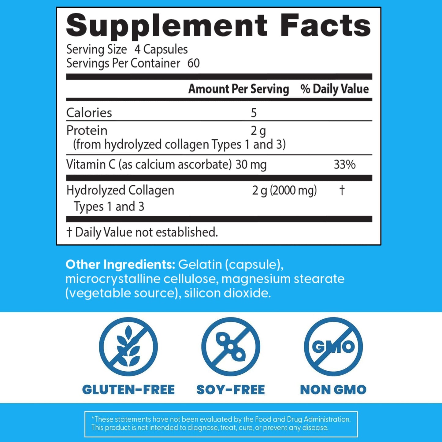 Doctor's Best Collagen Types 1 & 3 with Vitamin C, Non-GMO, Gluten Free, Soy Free, Supports Hair, Skin, Nails, Tendons & Bones, 500 mg, 240 Caps (DRB-00263) Doctor's BEST buy supplements Au