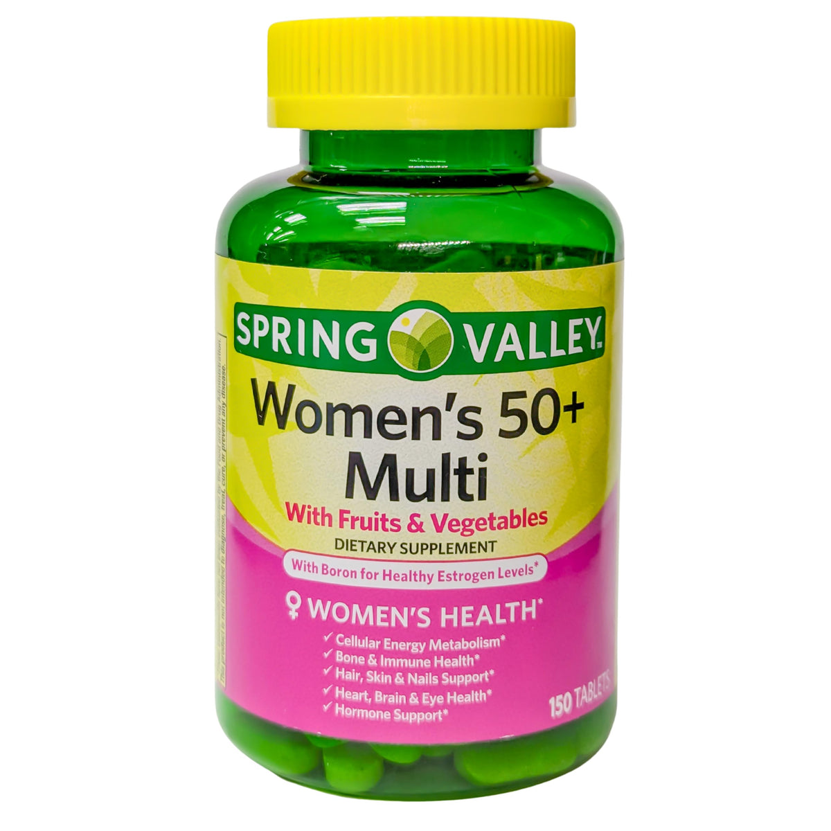 Spring Valley Women's 50+ Multi with Fruits & Vegetables Dietary Supplement 150 Tablets (One Bottle) Good Health Buena SaludBuy Supplements Australia
