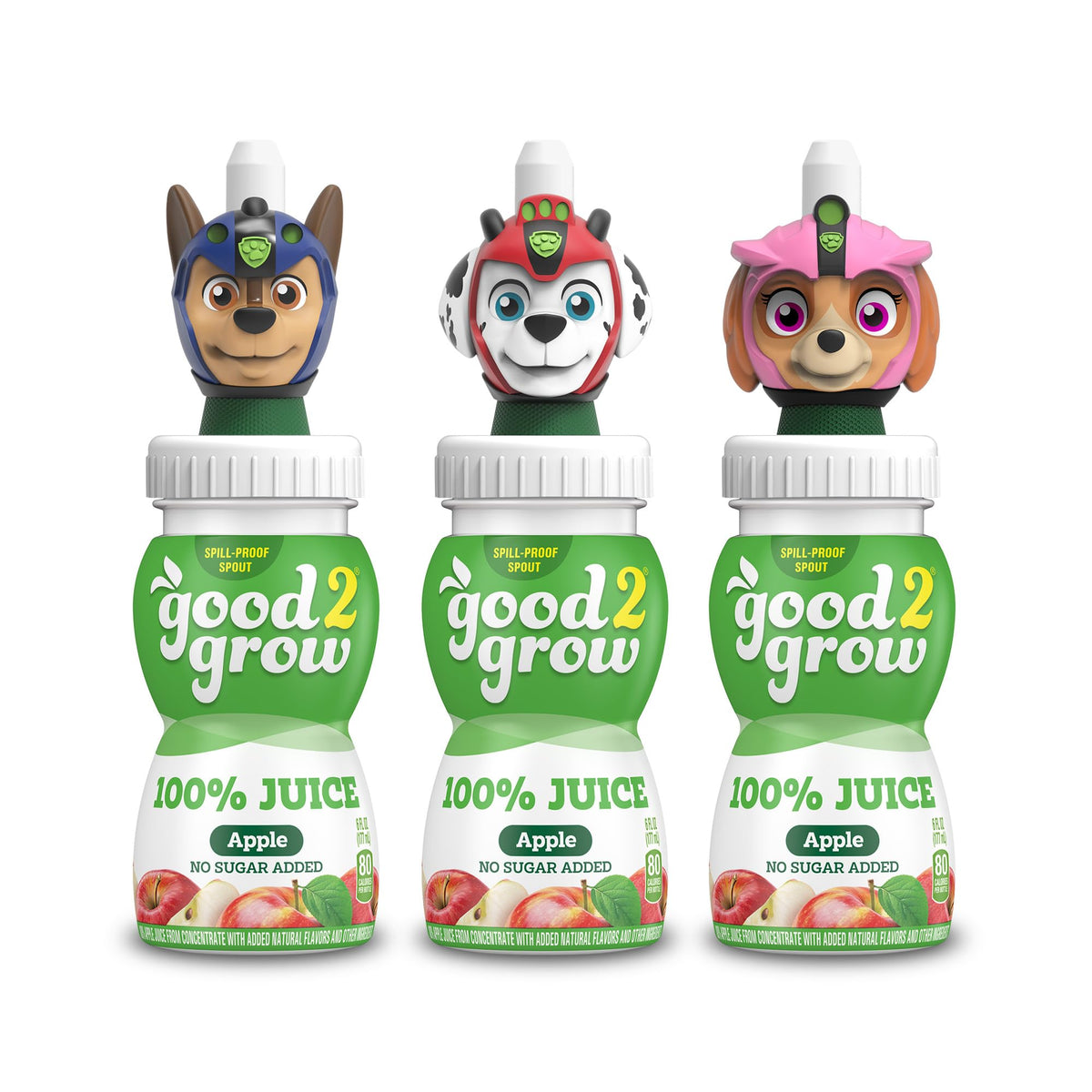 good2grow Apple Juice - 100% Juice Drinks for Kids, Fruit Juice No Sugar Added, 6 Fl Oz Juice Bottles with Spill-Proof PAW Patrol Character Tops (3 Pack) good2grow buy supplements Au