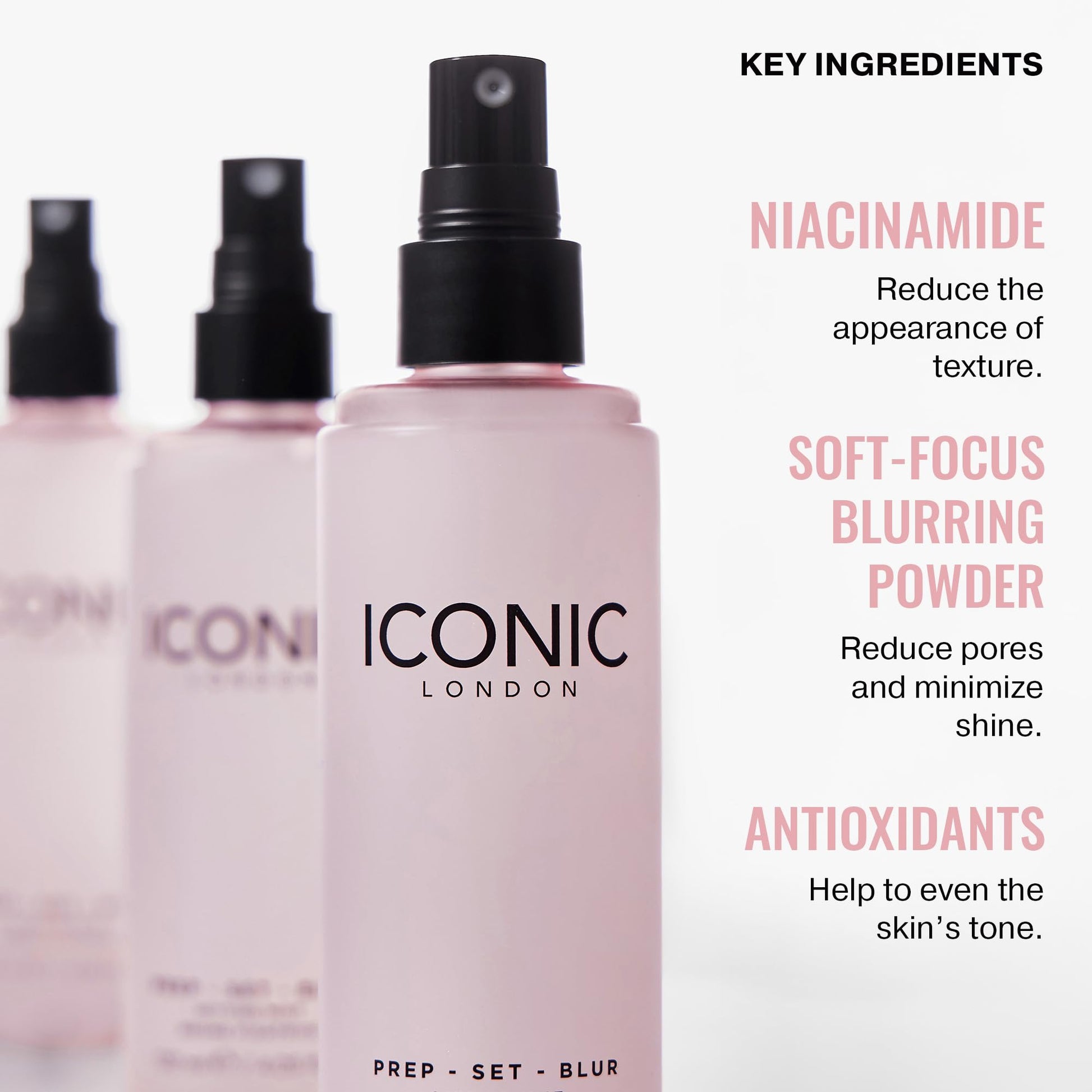 ICONIC LONDON Prep Set Blur Setting Spray | Makeup Fixing Spray, Blurs Imperfections and Gives Skin a Radiant Glow, Vegan Makeup, 30 mL / 1 Fl Oz. ICONIC LONDON buy supplements Au