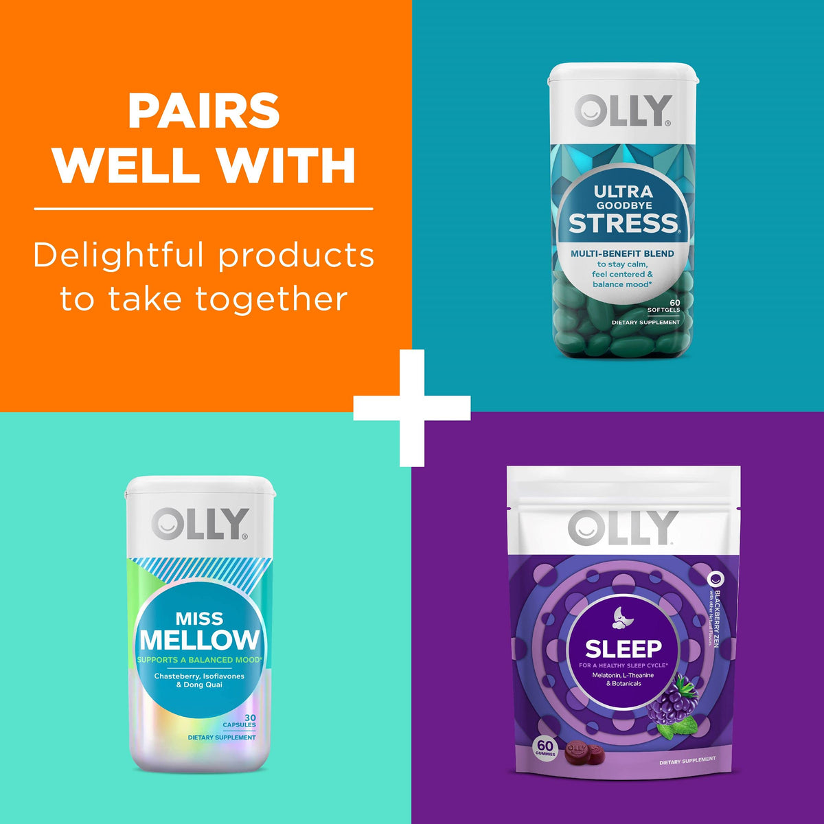 OLLY Hello Happy Gummy Worms, Mood Support Gummies For Adults,* Saffron Extract, Vitamin D, Tropical Zing Flavored, 30 Day Supply - 60 Count
