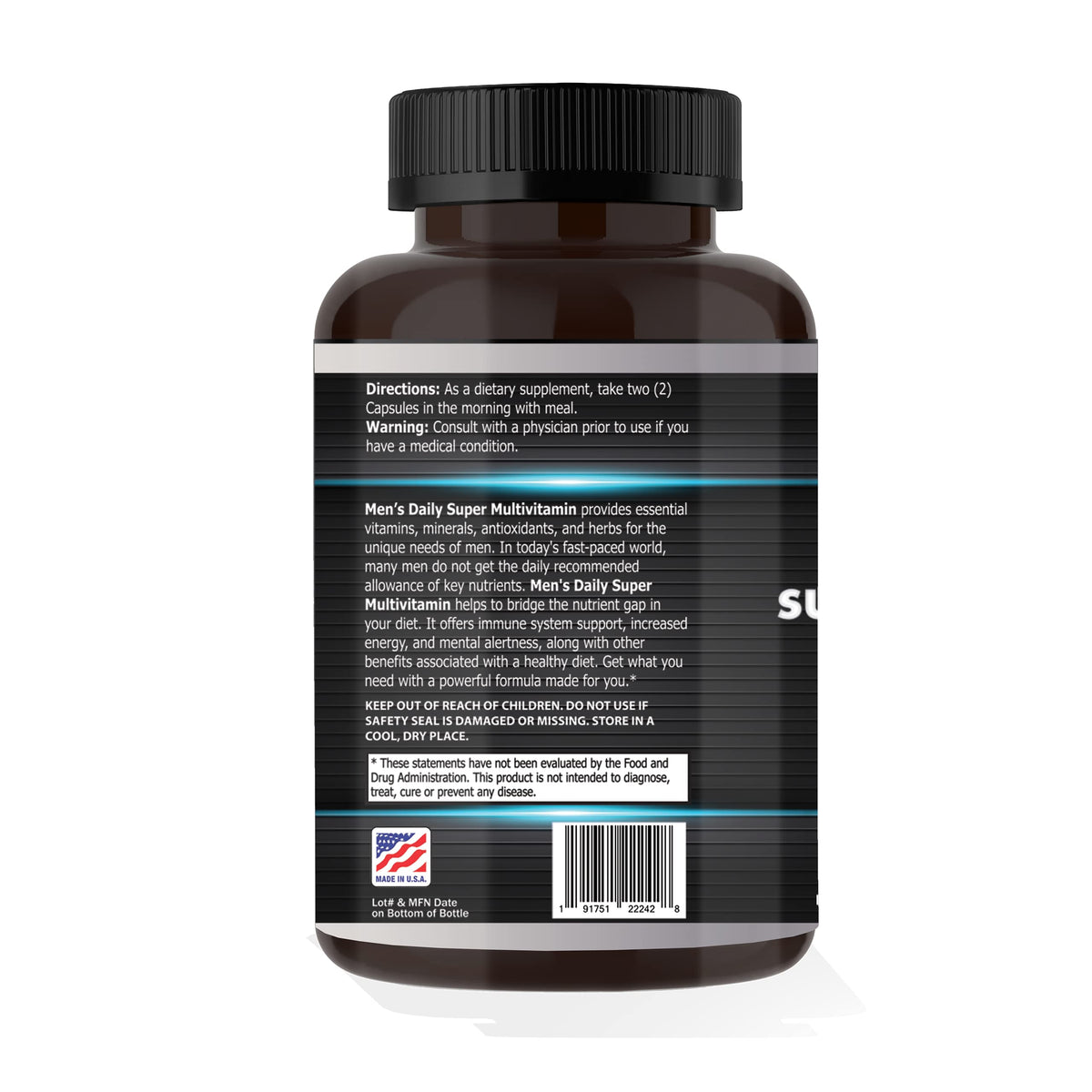Focus Pharmacology Men's Daily Super Multi-Vitamin for Men - 60 Ct Blend of Vitamins, Minerals, Plus Herbs for Prostate Health and General Energy/Focus Focus PharmacologyBuy Supplements Australia