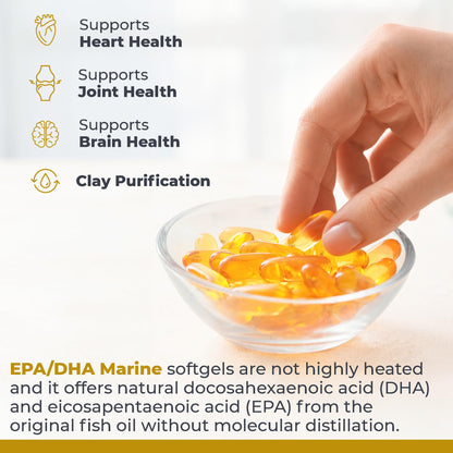 Premier Research Labs EPA DHA Marine Softgels - Omega 3 Fish Oil, EPA DHA Omega 3 Supplement, Fatty Acids for Women & Men, Natural - 90 Softgel Capsules Premier Research Labs buy supplements Au