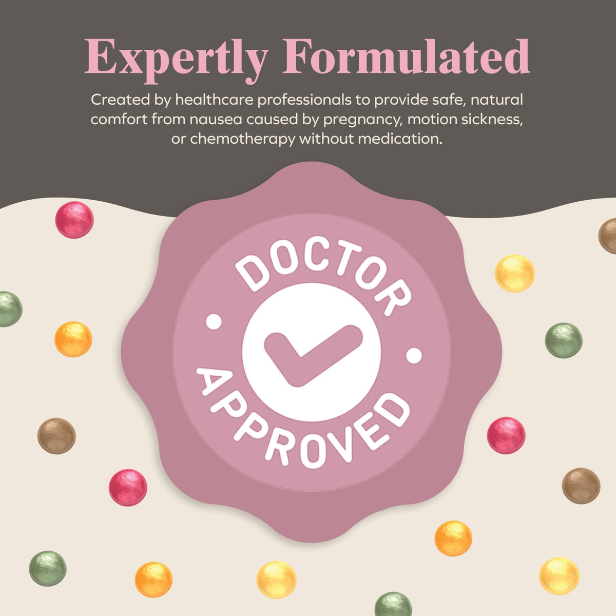 Three Lollies Queasy Drops - Ease Chemotherapy Nausea & Travel Sickness - Alleviates a Dry Mouth - Natural Ingredients - 21 ct