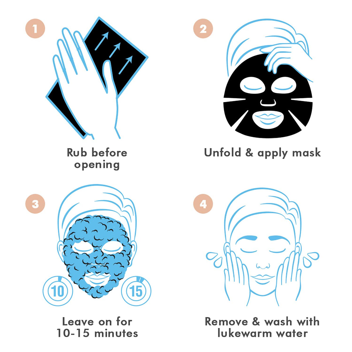 Ebanel Bundle of 10 Pack Bubble Clay Masks, and Exfoliating Face Scrub Peeling Gel Mild 4.12 Oz